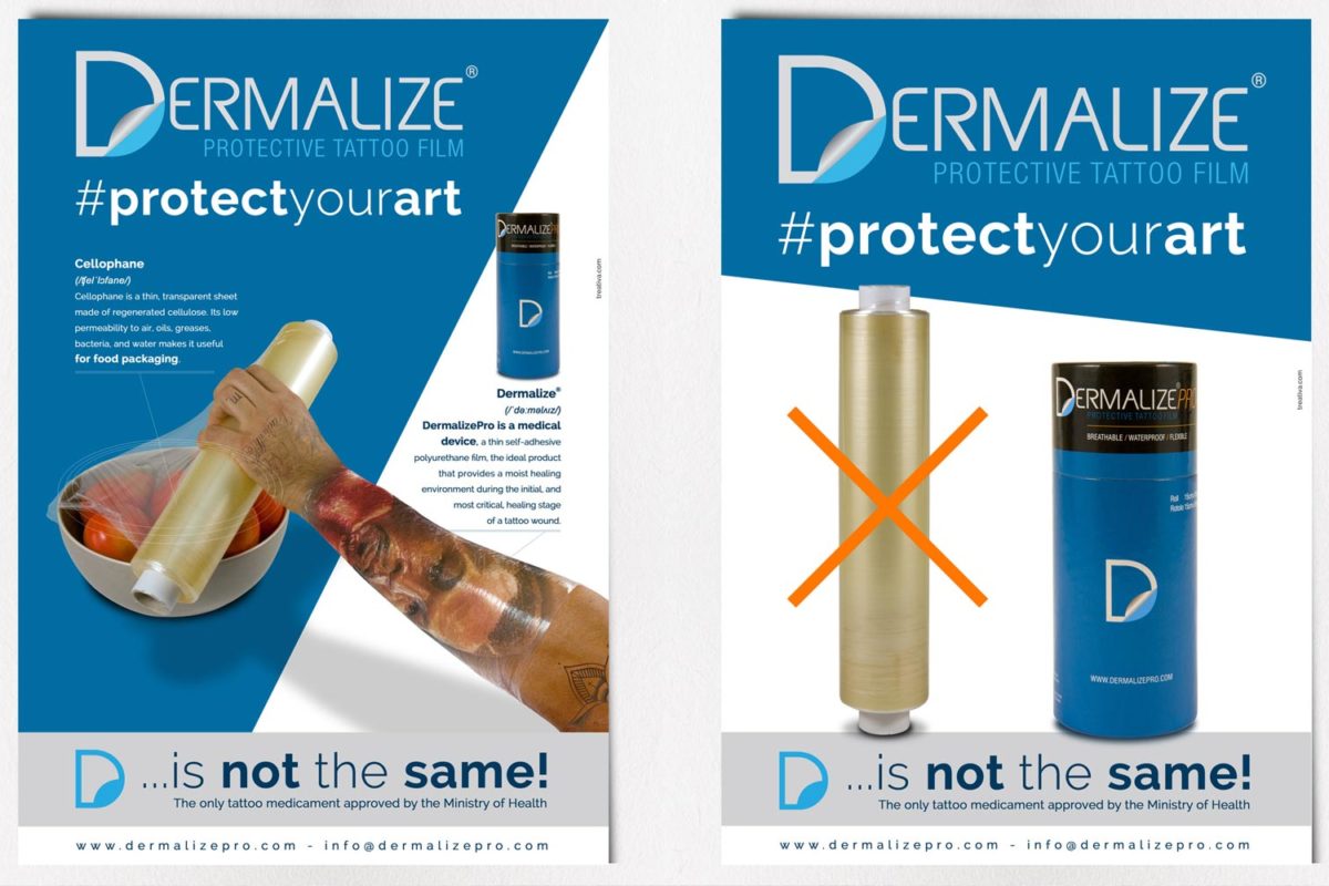 Dermalize Pro Protective Tattoo Film Treativa Studio Grafica E